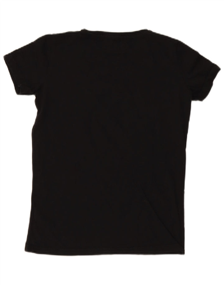 Damska koszulka oversize z grafiką TRUSSARDI JEANS Top UK 2 2XS czarna