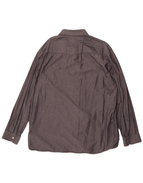 Męska koszula Tommy Hilfiger o dopasowanym kroju 2XL, szara, bawełniana