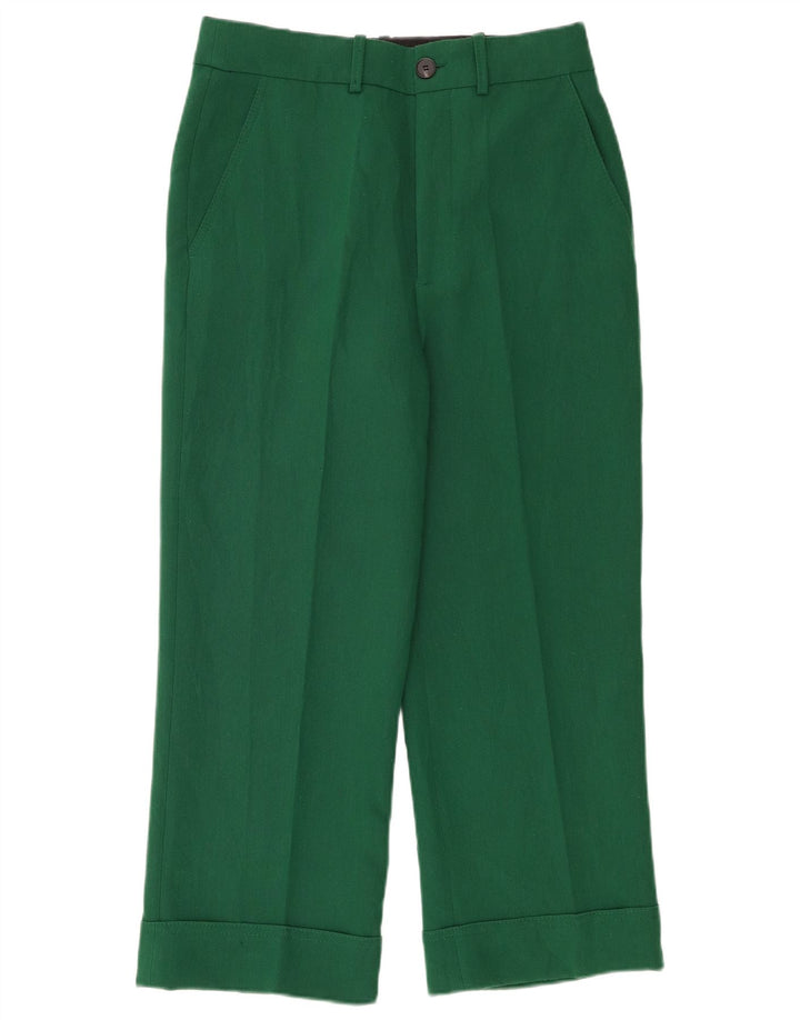 Damskie proste spodnie garniturowe Zara, małe W26 L25, zielone