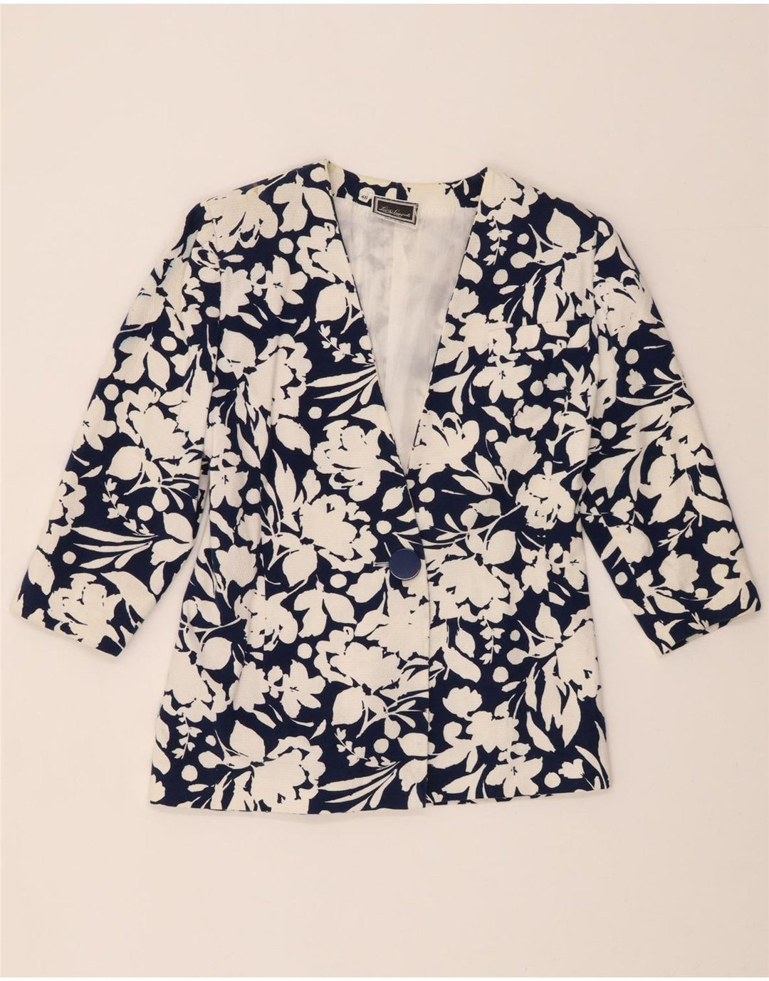 LUISA SPAGNOLI Damska marynarka z rękawem 3/4 IT 46, duża, granatowa