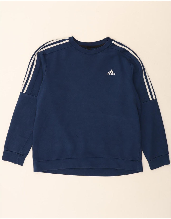 Adidas Męska Bluza Sweter Duża Granatowa Bawełna