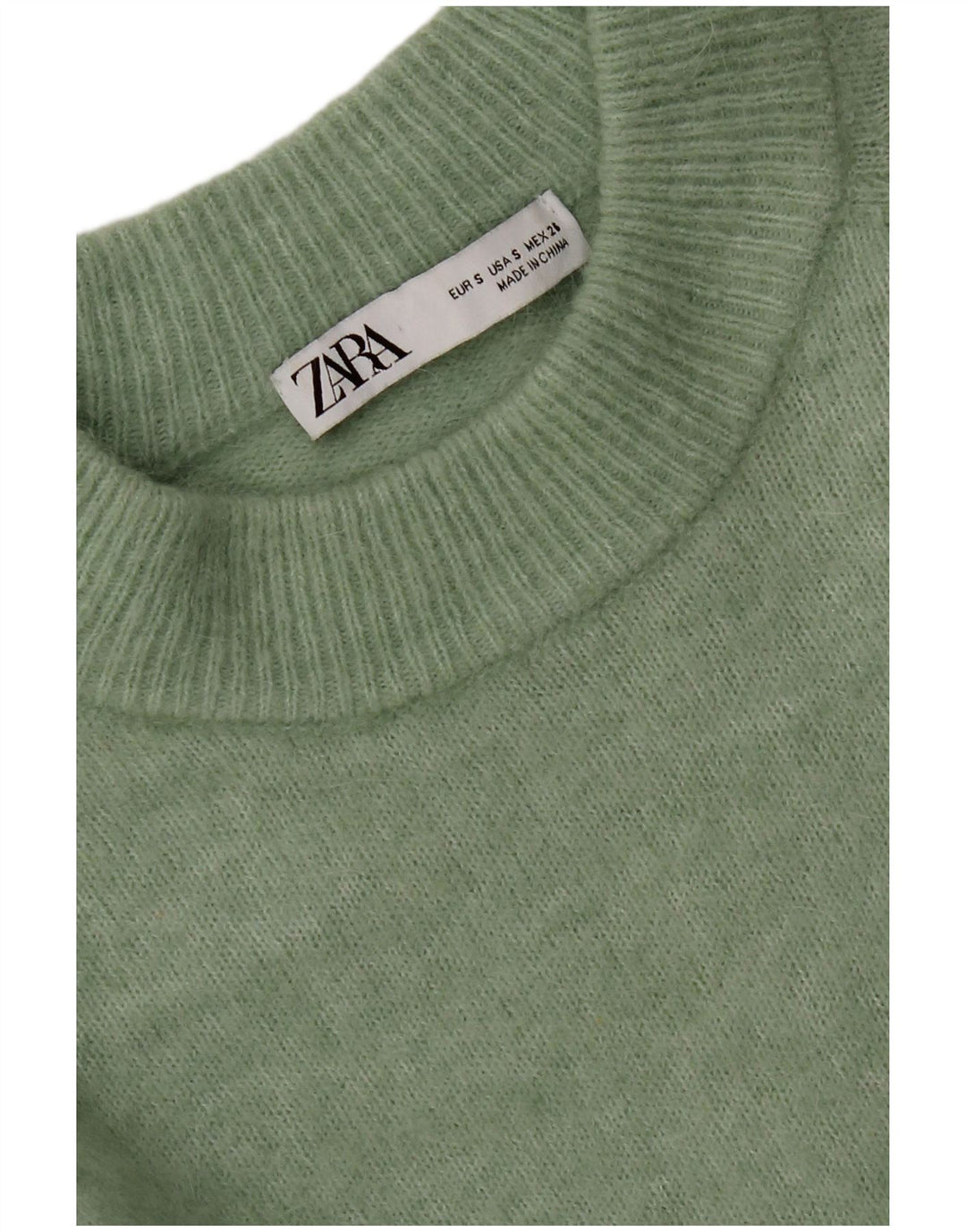 Sweter damski Zara Oversize z okrągłym dekoltem UK 10 Small Green