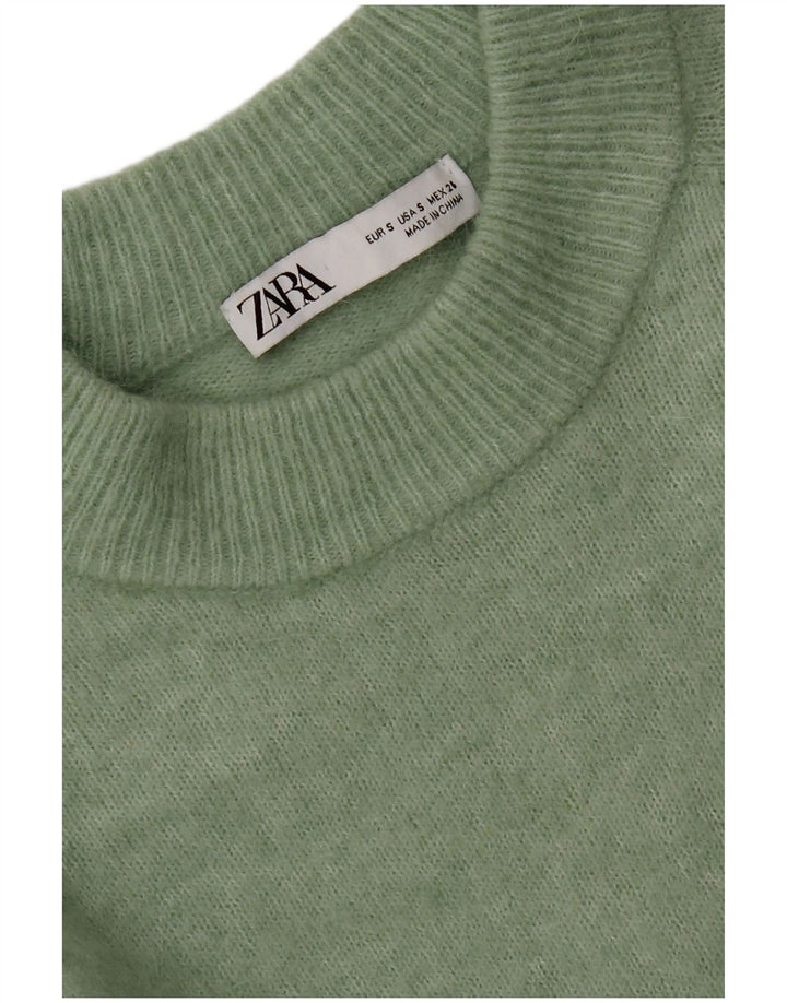 Sweter damski Zara Oversize z okrągłym dekoltem UK 10 Small Green