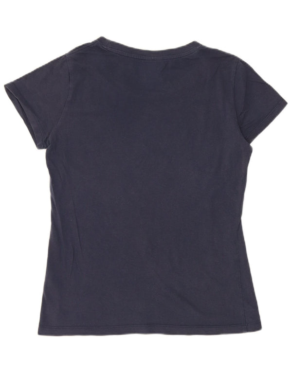 T-shirt damski Kappa Top UK 10, mały, granatowy, bawełniany