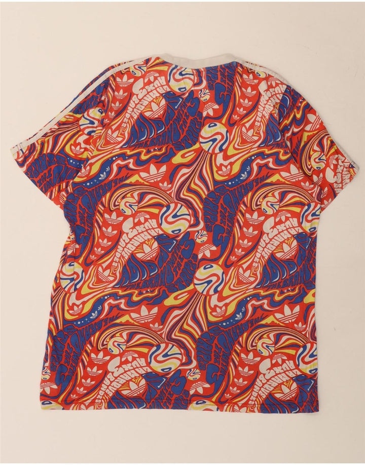 Męska koszulka z grafiką Adidas, średnia, wielobarwna bawełna