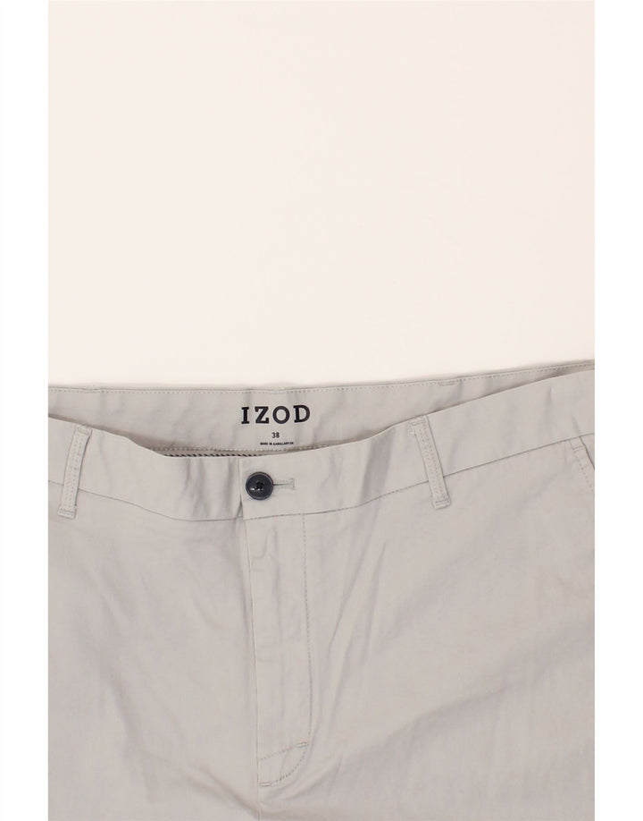 IZOD Mens Chino Shorts W38 XL Grey Cotton Vintage Izod and Second-Hand Izod from Messina Hembry 
