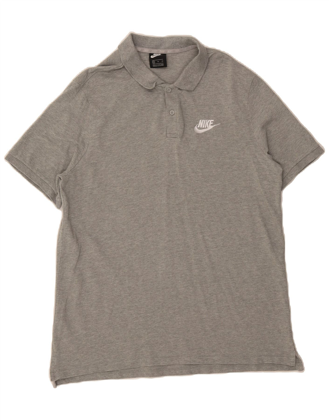 NIKE Mens Big & Tall Polo Shirt XL Grey Cotton Vintage Nike and Second-Hand Nike from Messina Hembry 