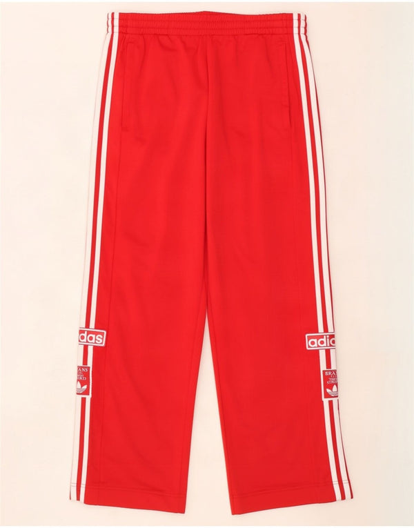 Adidas Mens Graphic Tracksuit Trousers Medium Red Polyester