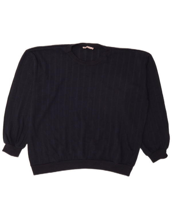 Sweter damski Zara z okrągłym dekoltem UK 10, mały, granatowy w prążki