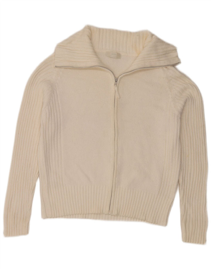 Marks & Spencer Damski sweter ze stretchem, UK 16, duży, biały