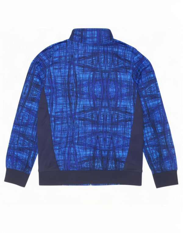 Puma Boys Graphic Tracksuit Top Jacket 7-8 Years Navy Blue Geometric
