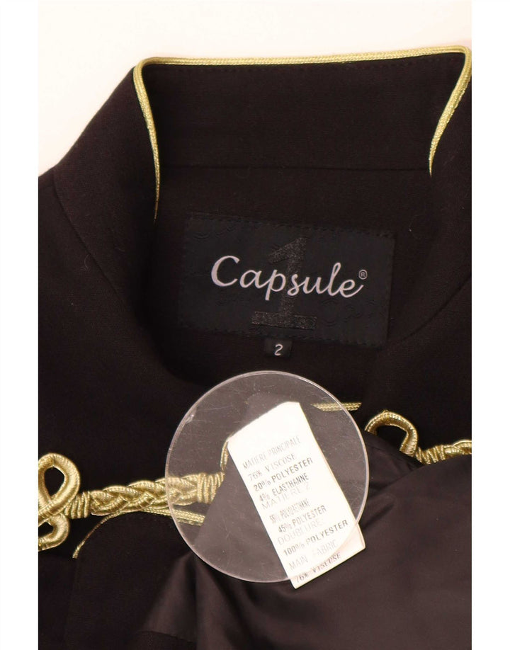 Damska marynarka zapinana na 4 guziki Capsule US 2 XS Czarna Wiskoza