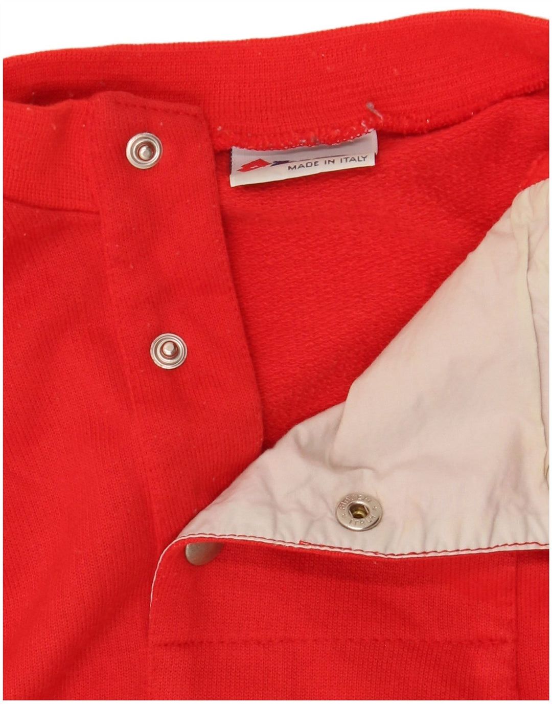 Lotto Męski sweter zapinany na guziki, mały, czerwony, bawełniany w bloki kolorów