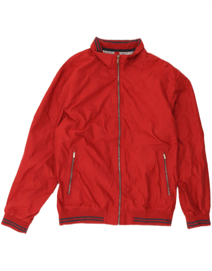 JAMES PRINGLE Mens Bomber Jacket UK 40 Large Red Polyester Vintage James Pringle and Second-Hand James Pringle from Messina Hembry 