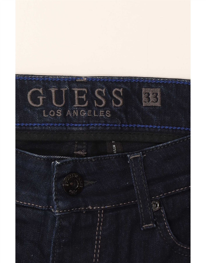 Męskie spodenki jeansowe Guess W33 Medium Granatowe