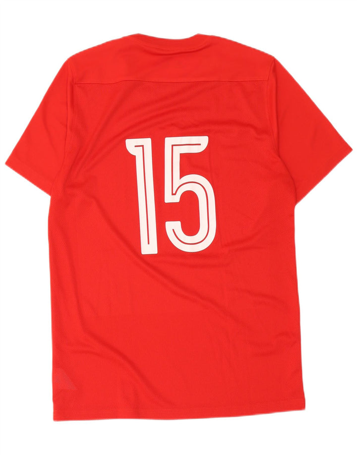 Męski T-shirt z grafiką Nike Dri Fit, duży, czerwony, poliester