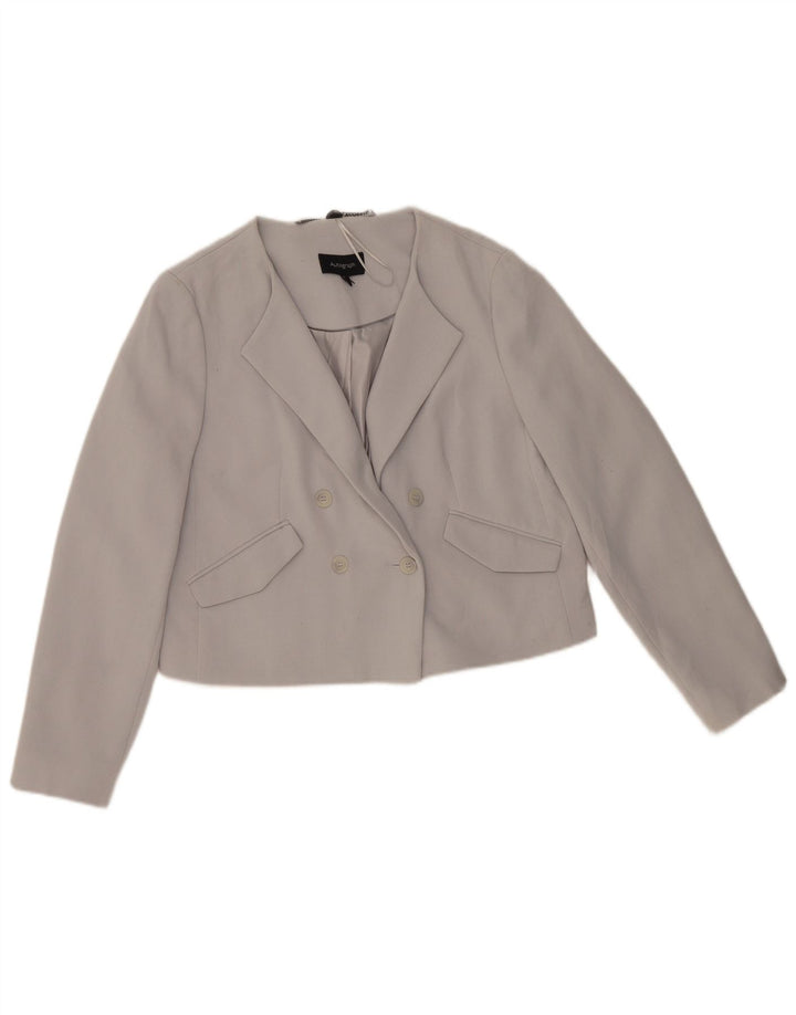 Damska marynarka Marks & Spencer Crop Double Breasted Jacket UK 12 Średni Szary