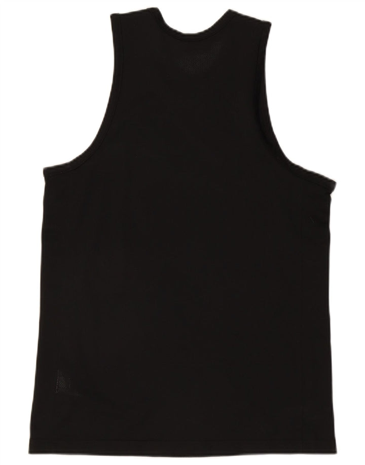 Nike Mens Dri Fit Graphic Vest Top Medium Black Polyester