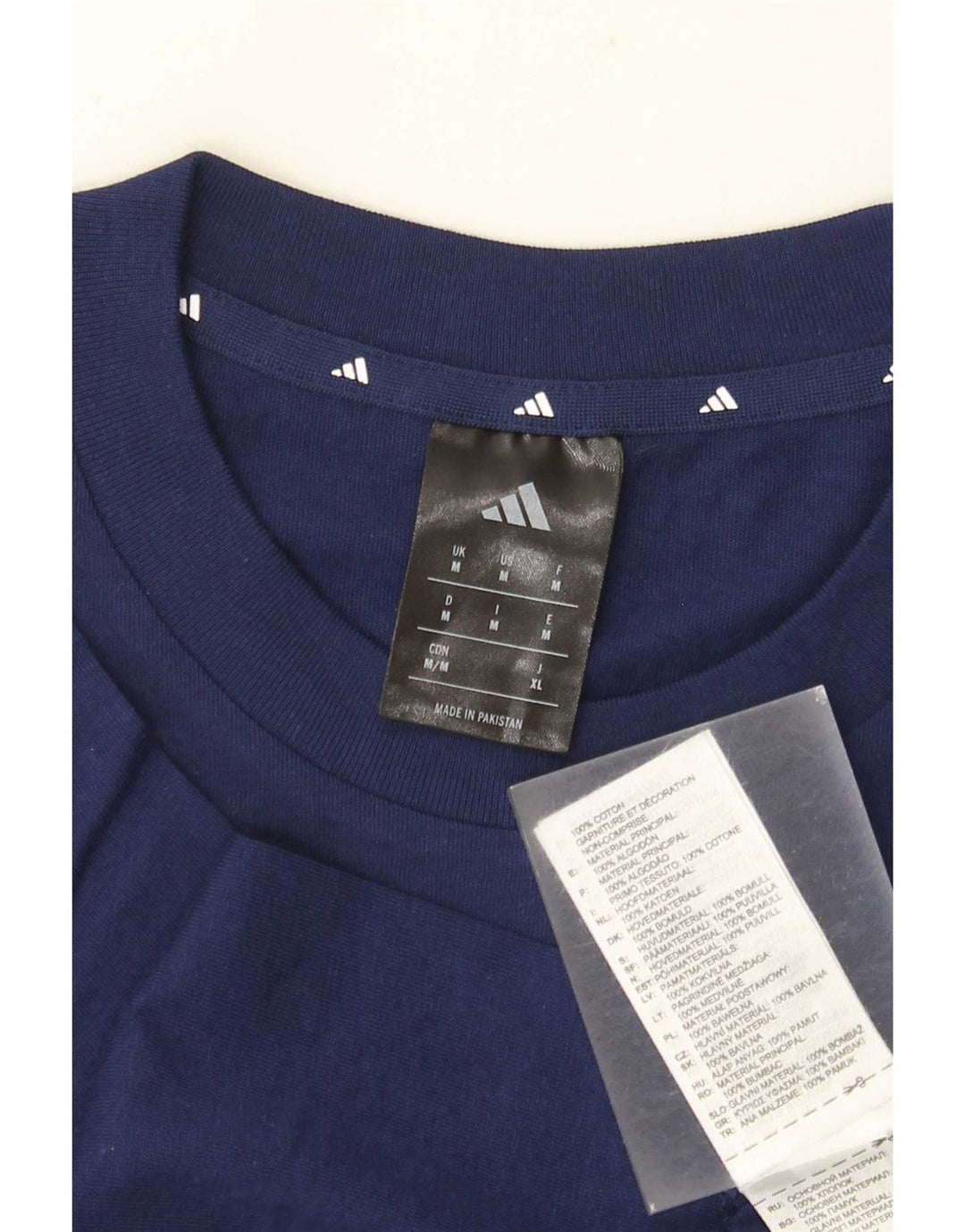 Męska koszulka z grafiką Adidas, średnia, granatowa, bawełniana