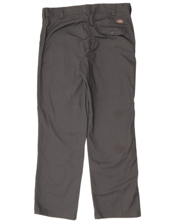 Męskie proste spodnie chino Dickies W38 L32 Szary poliester