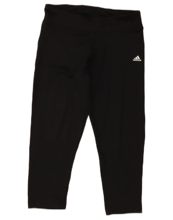 Legginsy Adidas Damskie Climalite Capri UK 10 Małe Czarne Poliester