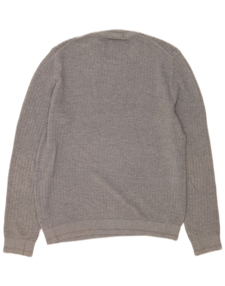 Męski sweter Ted Baker z okrągłym dekoltem, rozmiar 4, duży, szary, bawełniany