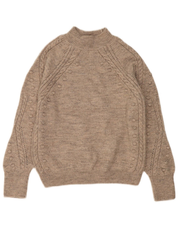 Marks & Spencer Damski sweter z golfem, UK 10, mały beż