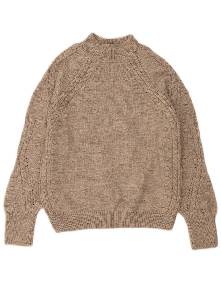 Marks & Spencer Damski sweter z golfem, UK 10, mały beż