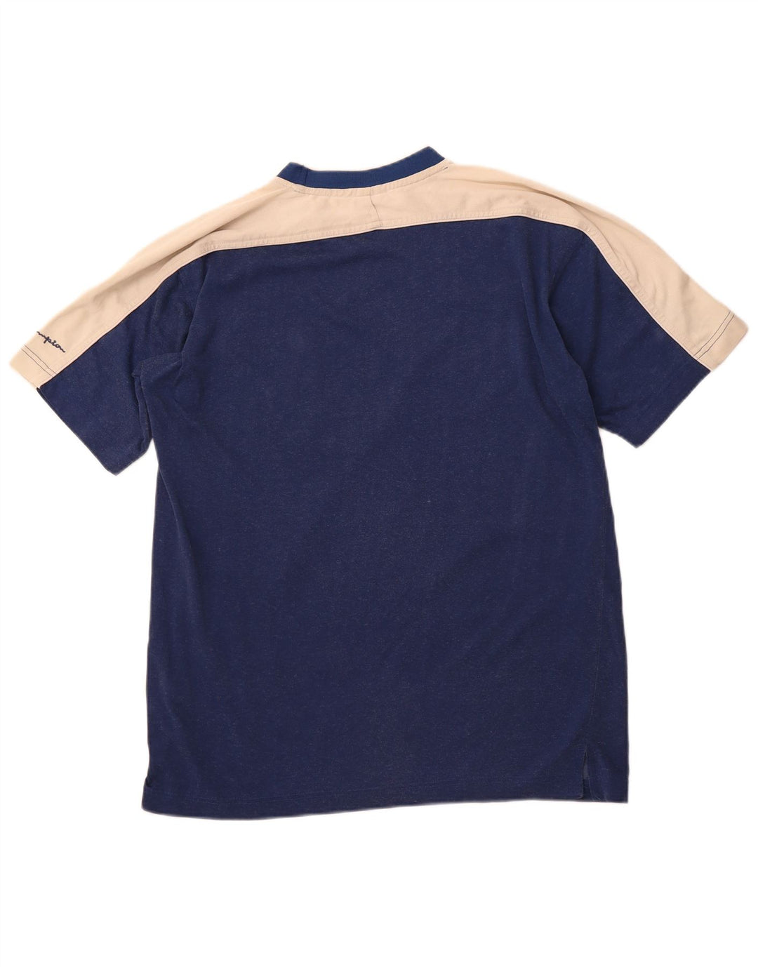 CHAMPION Mens T-Shirt Top Medium Navy Blue Colourblock