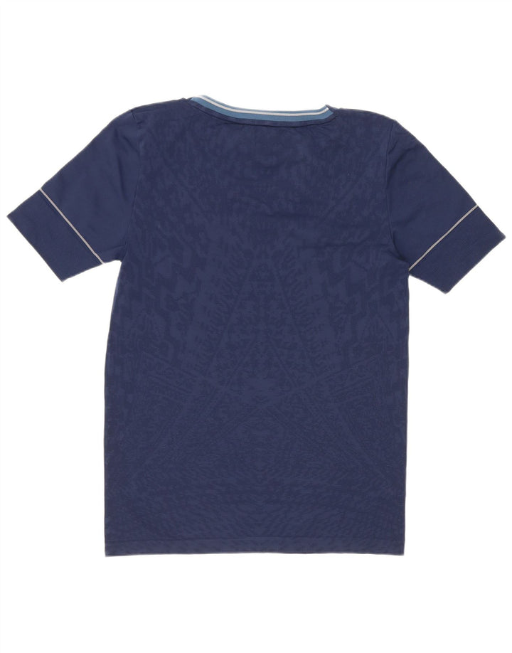 Damska koszulka Adidas do biegania z abstrakcyjnym wzorem Top UK 8/10, mała, granatowa