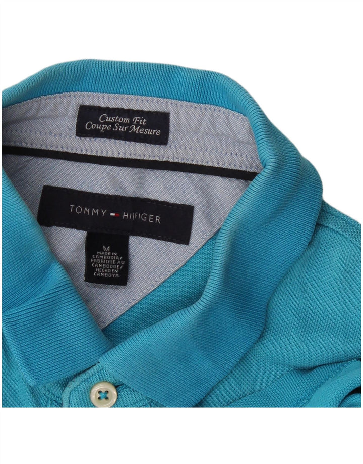 Męska koszulka polo o dopasowanym kroju TOMMY HILFIGER w kolorze średnioniebieskim