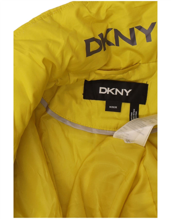 Damska ocieplana kurtka Dkny UK 12 Średni żółty poliester Nowoczesny