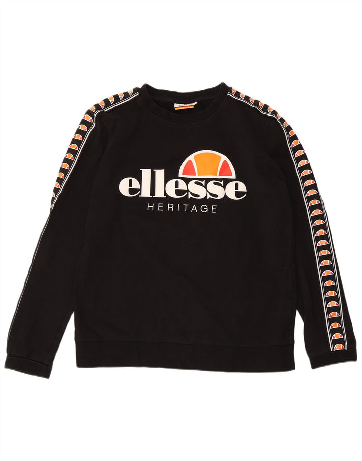 Damska bluza z kapturem ELLESSE Heritage Graphic UK 14, średnia czerń