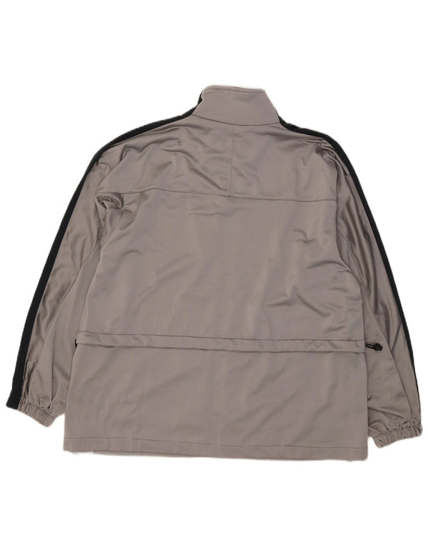 Damska bluza dresowa typu oversize Diadora UK 14, duża, szara, z blokami kolorów