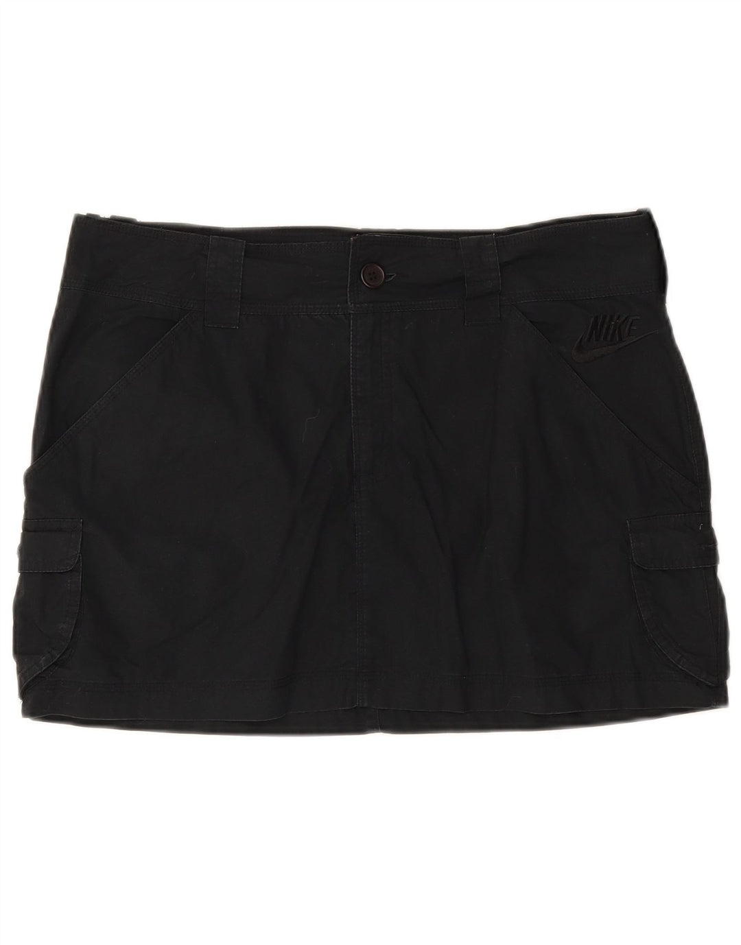 Damska spódnica mini cargo Nike UK 14 duża W34 czarna bawełna
