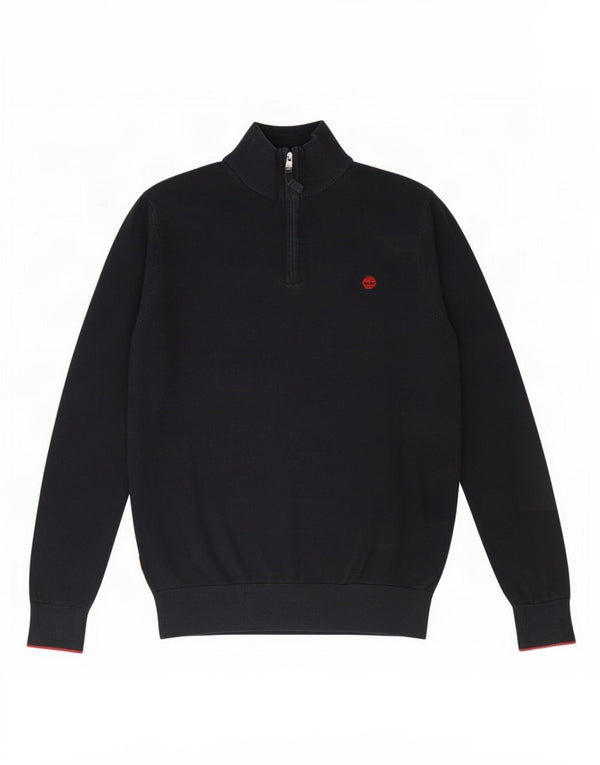 Męski sweter z zamkiem błyskawicznym Timberland, mały, granatowy, bawełniany