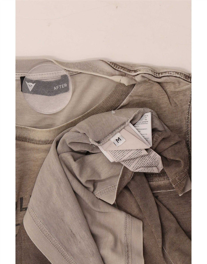Męska koszulka z grafiką Dainese Top, średnia brązowa bawełna