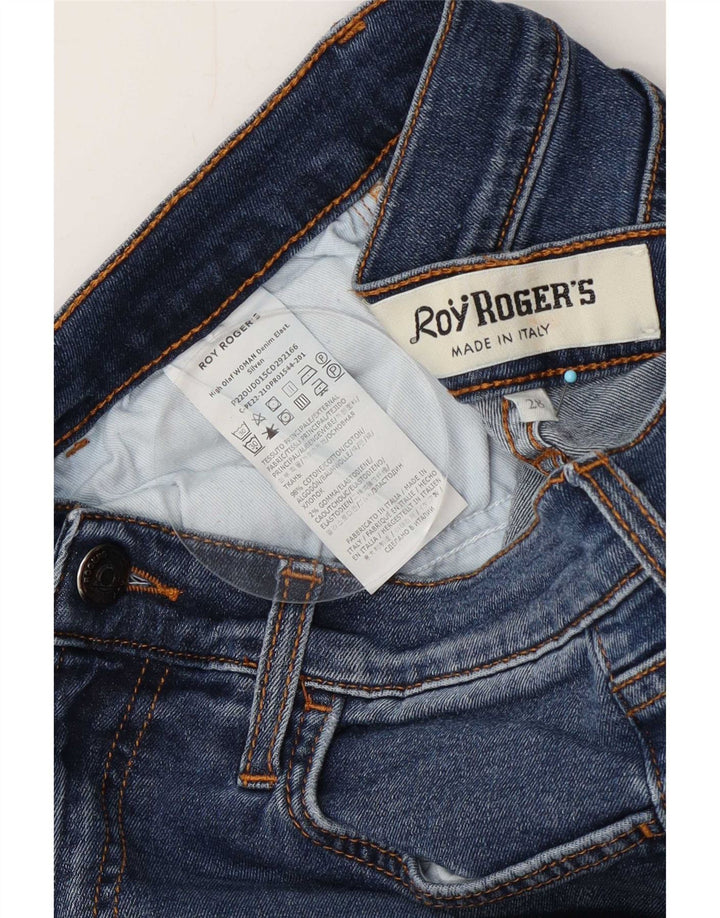 Roy Rogers Damskie jeansy slim W28 L26 Niebieskie bawełniane