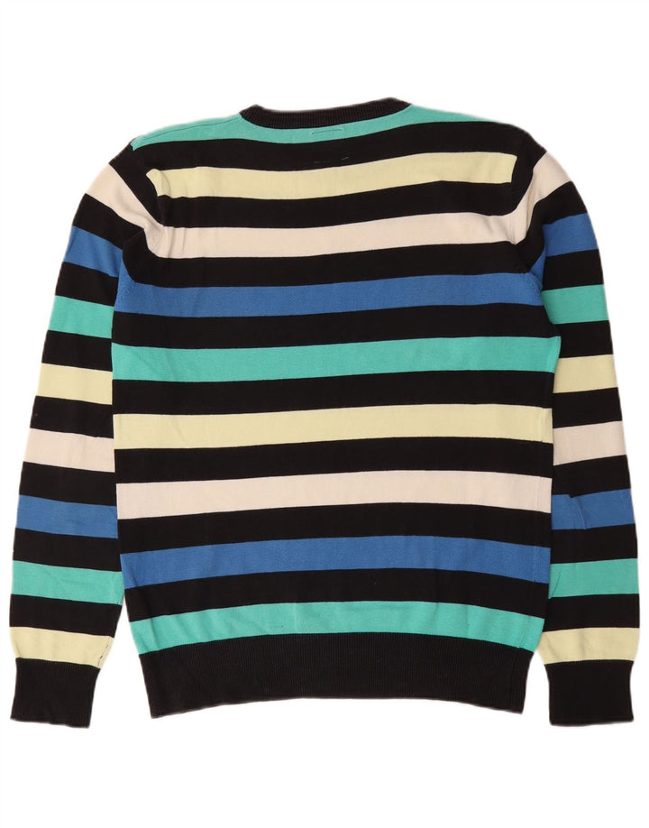 Męski sweter Jack & Jones z okrągłym dekoltem, w średnie, wielokolorowe paski