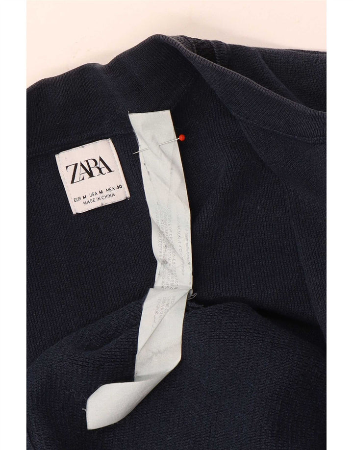 Męski sweter Zara w kolorze średniego granatu w prążki