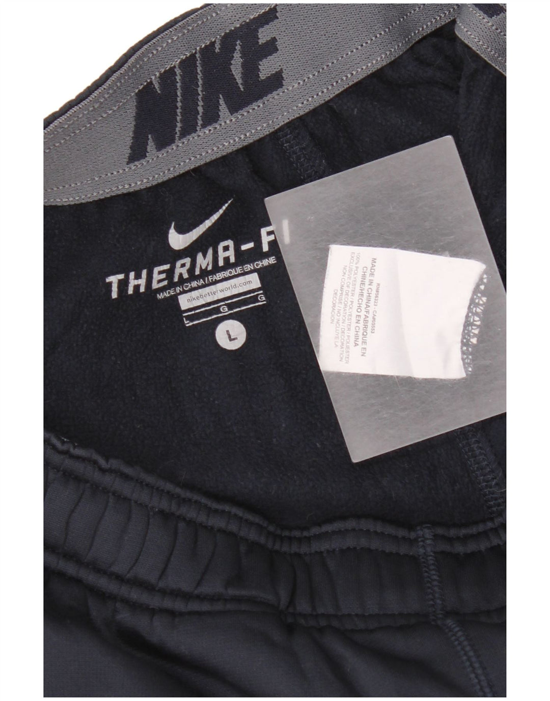 Męskie spodnie dresowe Nike Therma-Fit, duże, granatowe, z poliestru