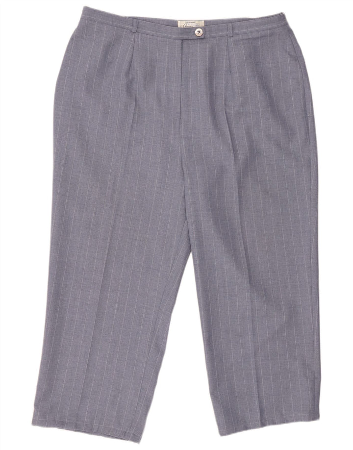 ST. BERNARD Damskie krótkie spodnie z wysokim stanem UK 20 2XL W34 L24 Niebieskie