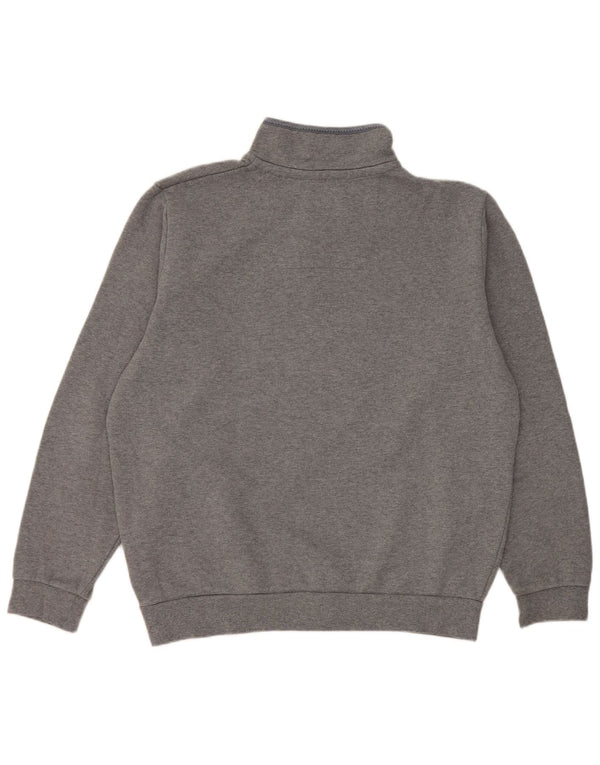 Crew Clothing Męska bluza z zamkiem błyskawicznym, sweter XL, szara bawełna