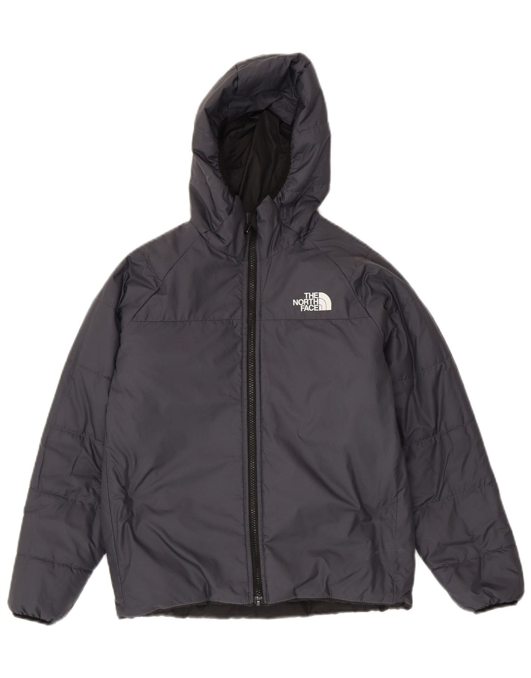 Dwustronna ocieplana kurtka chłopięca z kapturem The North Face 11-12 lat, szara