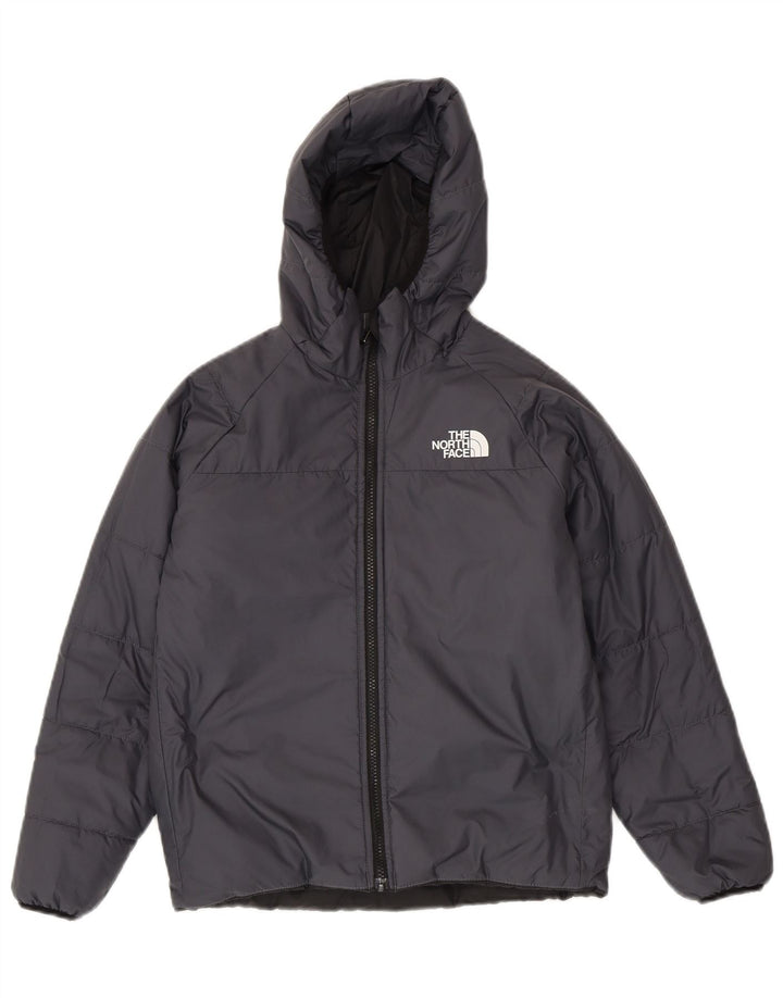 Dwustronna ocieplana kurtka chłopięca z kapturem The North Face 11-12 lat, szara