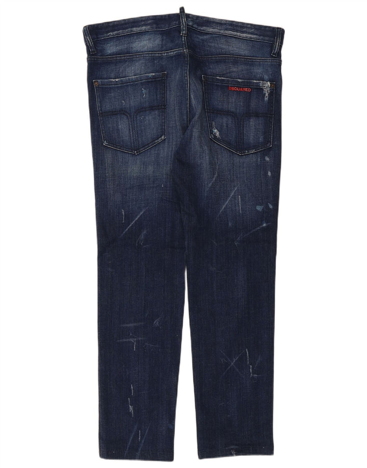 Dsquared2 Damskie jeansy slim w trudnej sytuacji IT 52 2XL W36 L29 Niebieskie bawełniane