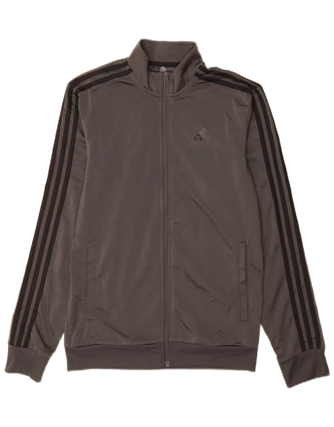 Adidas Męska bluza dresowa, mała, szara, poliestrowa