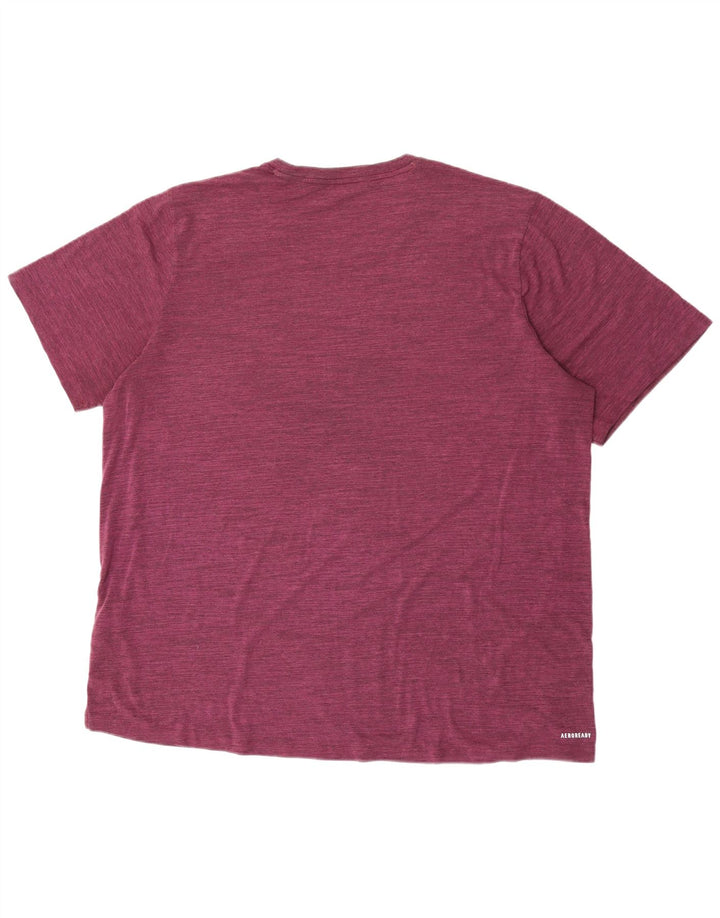 Adidas Męska koszulka Top XL Burgundowy, nakrapiany poliester