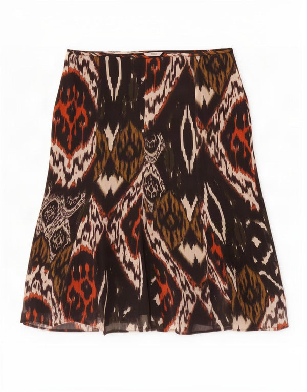 Marks & Spencer Damska spódnica midi UK 18 XL W38 Czarna Ikat Poliester