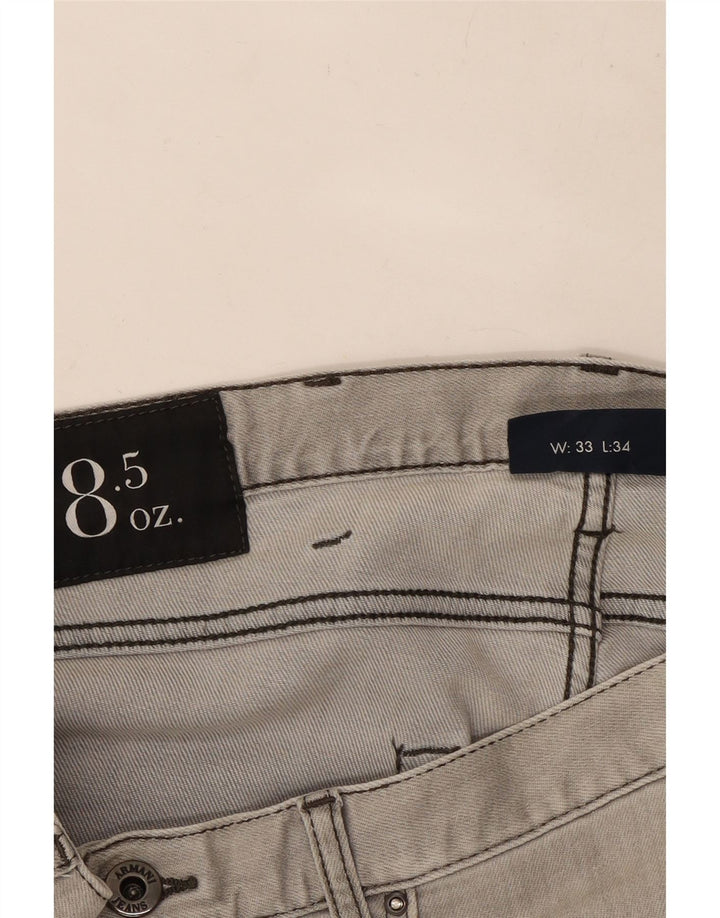 Damskie proste dżinsy Armani W33 L28 szare